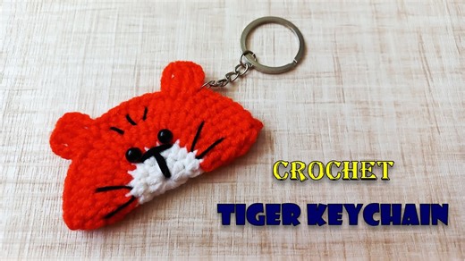 Crochet Keychain Tiger | Crochet Keychain for Beginners