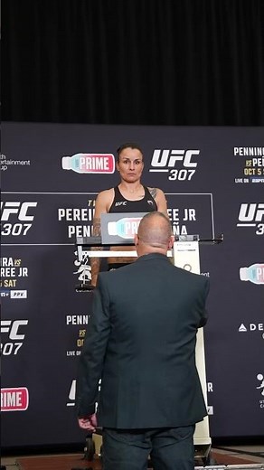 Raquel Pennington makes weight for her first title defense at #UFC307. #UFC #UFCIndia