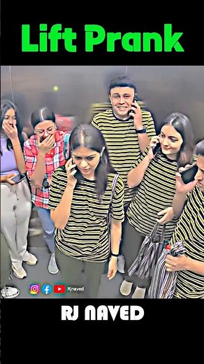 Cute Girls Same Dress Prank in Lift 😅 Don't Miss The End 🤫 Credit- Rj Naved 🤫 #rjnaved #funny