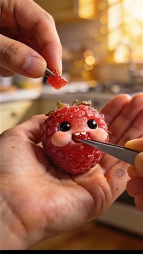 Raspberry Creature in 8K! 🍇✨ #Shorts