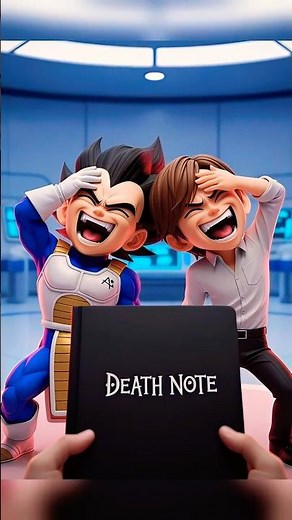 GOKU e VEGETA usam o DEATH NOTE?! 😱💀| #shorts