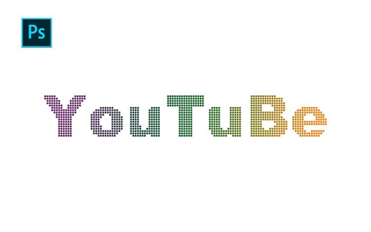 Photoshop制作点阵图效果的艺术字教程