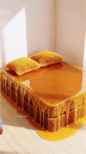 ASMR BED 🛌 Which dream bed would you choose? Honey 🍯 cucumber 🥒 chocolate 🍫 bread 🍞 boba 🧋 #aiasmr #satisfying #oddlysatisfyingvideo #relaxing #asmr