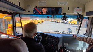 Buncombe County, school officials from across WNC get electric bus demo