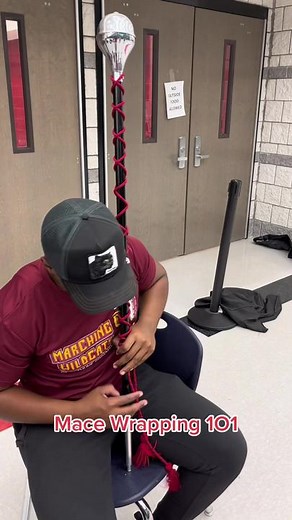 Quick lesson in wrapping a mace #drummajor #mace #marchingband #hbcu #screammovie