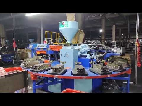 Automatic Rotary PVC Air Blowing Shoes Injection Machine