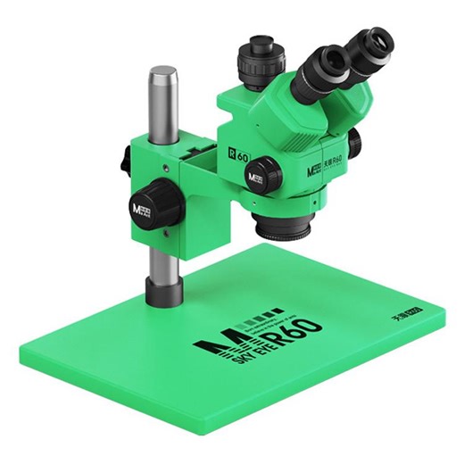 [$208.22] MaAnt Sky Eye R60 7-60X Colorful Trinocular Microscope with Large Base(Green)