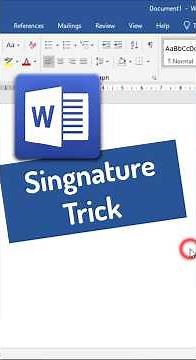 Auto Signature Trick in MS Word! 🔥💻