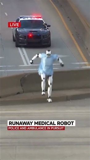 Runway medical robots police and ambulance in persuit#robotictraining#rcrobot#roadrescue#rescueready