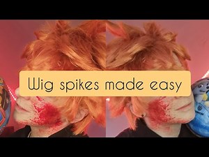 Styling directional spikes into a wig