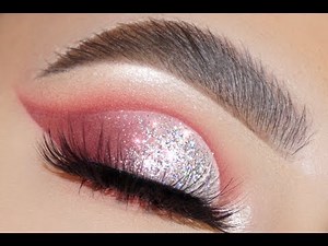 SILVER GLITTER EYE MAKEUP TUTORIAL