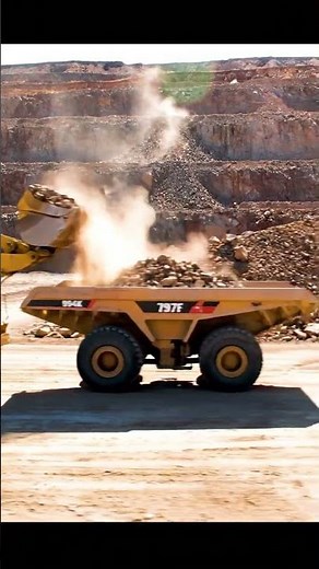 Massive CAT Machines in Action: Loading a Giant Dump Truck in the Mine! 🚧