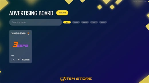 Advertising Board System V2 [ESX/QB] | FiveM Store