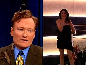 That time Canadian bug expert Georges Brossard sent Mila Kunis running through the studio. #ConanClassic #TBT | Team Coco