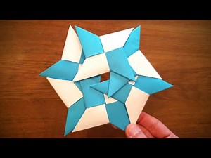 How To Make a Paper Ninja Star Disk (Shuriken) - Origami