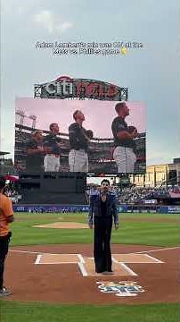 Adam Lambert performs "The Star-Spangled Banner" at Citi Field | Mets vs. Phillies