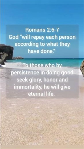 God Will Repay Each Person | Romans 2:6–7#bibleverse #short #christianencouragement