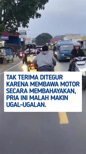tanyamedia. id on Instagram: "Viral di media sosial, sebuah video yang memperlihatkan seorang pengendara motor yang diduga mem"