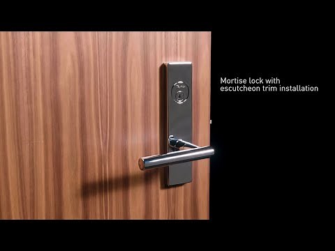 Taymor Mortise Lock with Escutcheon Trim Installation