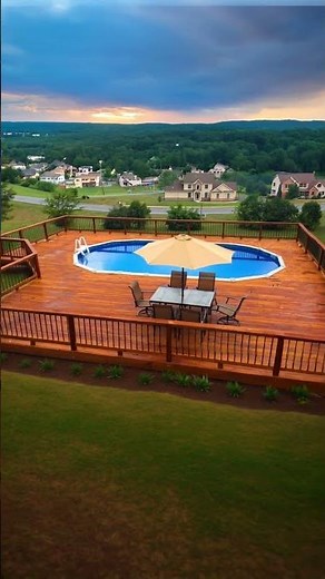Backyard Glow-Up with an Above Ground Pool 😍💦