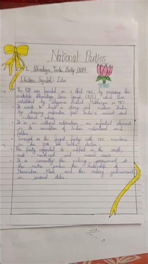 Project on # Political parties # #SST project # ❤️🌹