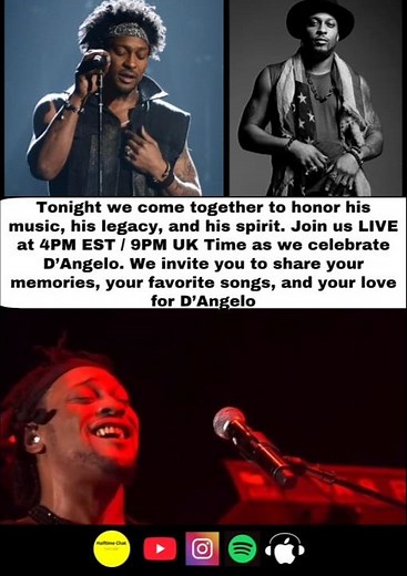 🚨 Breaking News: The world has lost a legend.D’Angelo has passed away at 51 #DAngelo