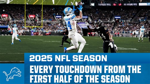 169K views · 2.5K reactions | WATCH: Every touchdown from the Detroit Lions during the first half of the 2025 NFL Season  | Detroit Lions | Facebook