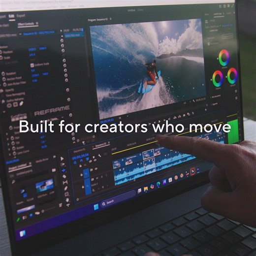 5.4K views · 127 reactions | Filming waves, chasing light, and cutting stories on the go ⚡ Chris Rogers brings his wildest shots to life with #ProArt and GoPro — seamlessly synced with GoPro Cloud and #ASUS #StoryCube for the ultimate creative flow! Be the Hero of Your Story: https://asus.click/gopro_fb #GoProArt #GoProMAX2 #Creator #Laptop | ASUS | Facebook