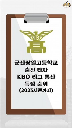 군산상일고등학교 출신 타자 KBO 리그 통산 득점 순위.