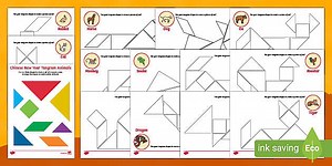 Chinese New Year Animals Tangram Activity