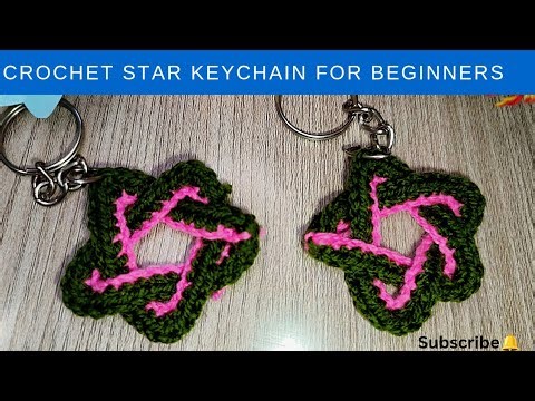 Easy😎 crochet star keychain tutorial | How to crochet a star for beginners | Designergirl