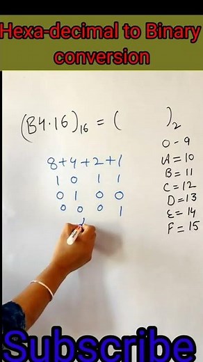 Computer number system trick 🔥 Hexa-decimal to binary conversion (with dot) #short #yutubeshort #yt