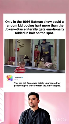 Only in the 1966 Batman show could a random kid booing hurt more than the Joker-Bruce
