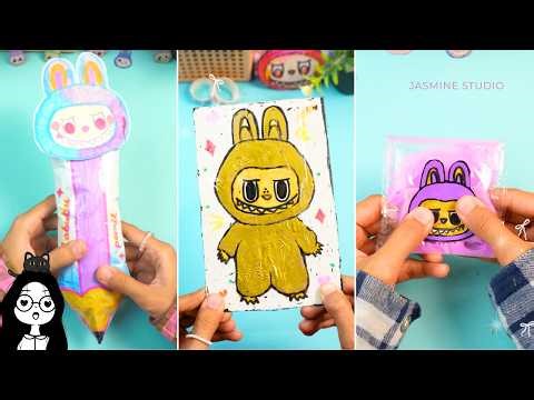 Labubu DIY Compilation - Paper Crafts, Squishies, Stickers & magic ideas 💗👀