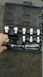 GOSWIFT Pass-Thru Socket Set 3/8-Inch Drive Metric/SAE 13-Piece Go-Thru Socket Wrench Set with Extension Bar and Quick Release Adapter Set with a BMC