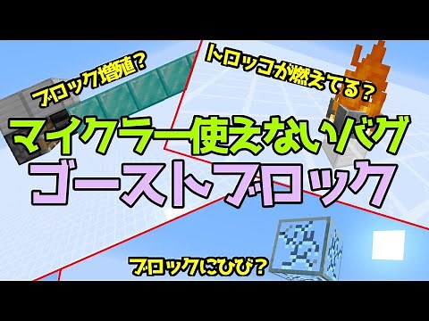 【マイクラ1.16.3】ブロック増殖ではありません！マイクラ一使えないバグ・・・ゴーストブロックを紹介