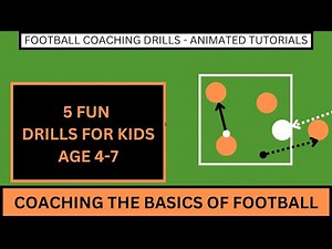 FUN Soccer Drills for kids / U5 U6 U7 U8 - Football/Soccer Drills - Player Development passing
