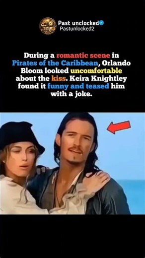 Orlando Bloom's Awkward Kiss Scene Had Keira Knightley Laughing #piratesofthecaribbean #lovestory