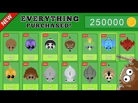 MOPE.IO BUYING ALL NEW SKINS | NEW UPDATE SKINS SHOWCASE & GAMEPLAY