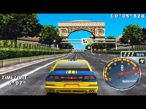 Rage Racer (PS1) - Lakeside Gate - Class 2 Gameplay [4K 60fps]