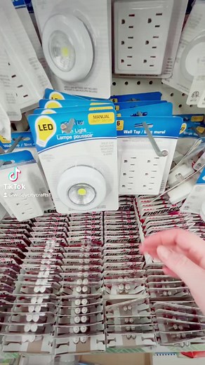 Dollar Tree LED push lights for the win!!! #homedecor #dollartree #dollartreehomedecor #dollartreehaul #dollartreefinds #dollartreehacks | Windy City Crafts