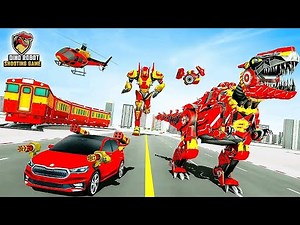 Dino Robot Car Transform War of Robot 2023 - Android iOS Gameplay