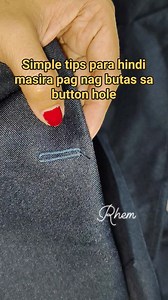 82 reactions · 12 comments | Simple tips lang #sewing #cutting #buttonsewing #buttonhole #tips | Remevel Rhem Lucito | Facebook