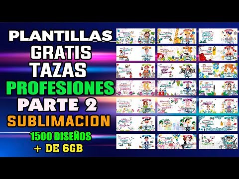 MEGAPACK DE PLANTILLAS PROFESIONES PARTE 2 | SUBLIMACION | TAZAS