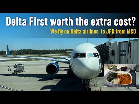 Delta airlines First Class review | my flight from Orlando MCO to New York JFK