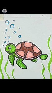 Easy and Simple Drawing Ideas | Turtle #drawing | Drawing Book
