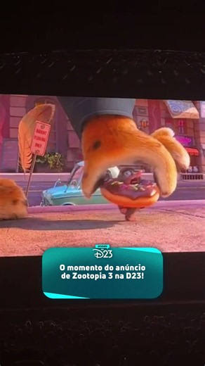 MOMENTO EM QUE ZOOTOPIA 3 É ANUNCIADO NA D23!