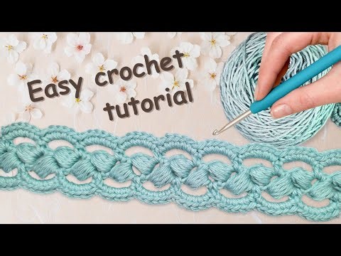 WOW! BEAUTIFULRIBBON LACE! Crochet tutorial🌟Very easy to make #Crochet #Knitting #Handmade