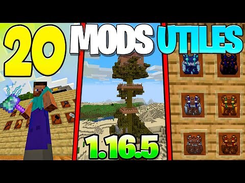 😏20 MODS MUY ÚTILES que DEBERIAS TENER para Minecraft 1.16.5✅Mods Esenciales e Imprescindibles😲