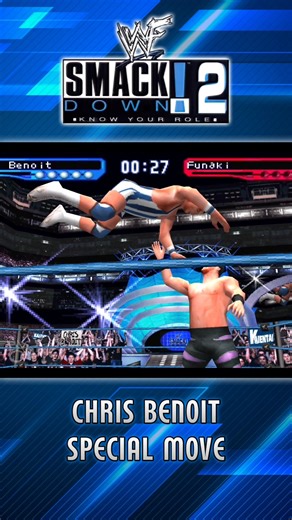 Chris Benoit Finishing Move - WWF SmackDown! 2: Know Your Role Gameplay I PS1